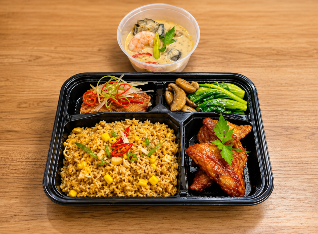   Office bento delivery: drop-off in 30-minute windows, no setup required.