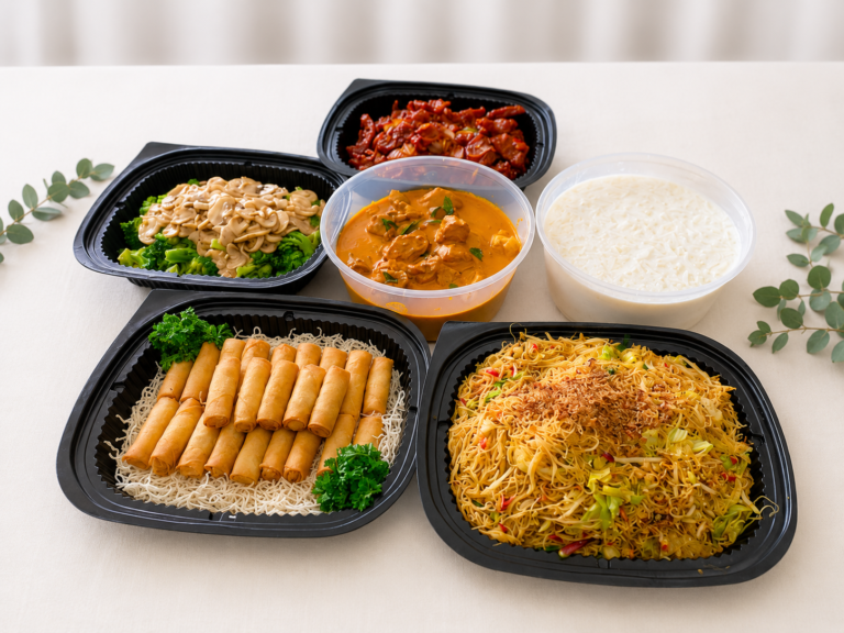 Halal mini buffet for above, the right format for home parties and small office events.